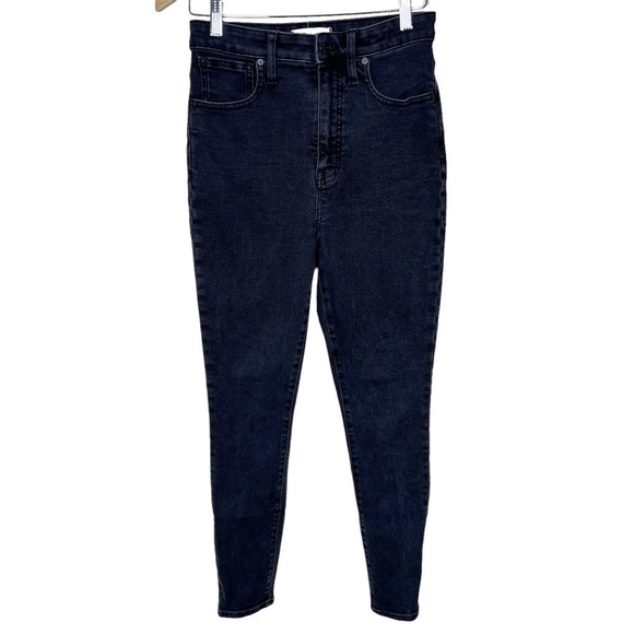 Madewell Womens Curvy High Rise Essential Skinny Black Jeans Size 27 Stretch - Picture 1 of 8